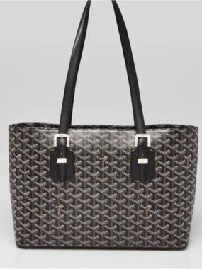 Goyard Black Chevron Coated Canvas Tote – Rare & Pristine Condition